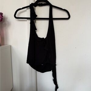 Motel Rocks Black Ruffle Camisole